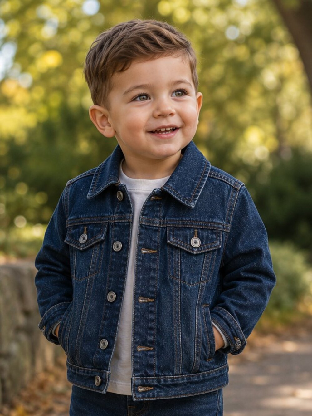NWT The Children’s Place Toddler Boys Denim Jean Jacket Size 2T Dark Wash